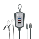 Simplo SOLAR-8 3-Port USB Clip Charger 2.4A