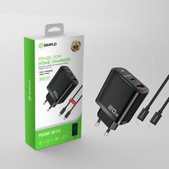 Simplo SPD-01 20W Dual Port PD+QC Charger
