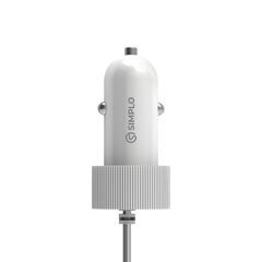 Simplo SMC-01 12W Car Charger with Built-In Micro USB Cable
