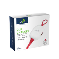 Simplo SOLAR-4 Dual Port USB Clip Charger 2.4A