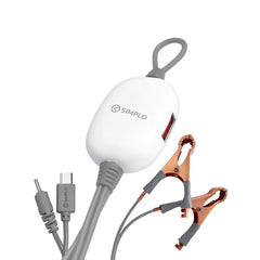 Simplo SOLAR-4 Dual Port USB Clip Charger 2.4A