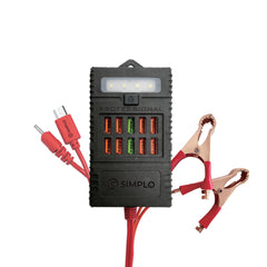 Simplo SOLAR-5 10-Port USB Clip Charger 3.0A