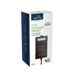 Simplo SOLAR-7 10-Port USB Clip Charger 2.0A