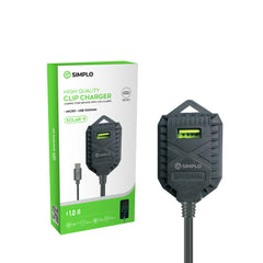 Simplo SOLAR-9 Single USB Clip Charger 1.0A
