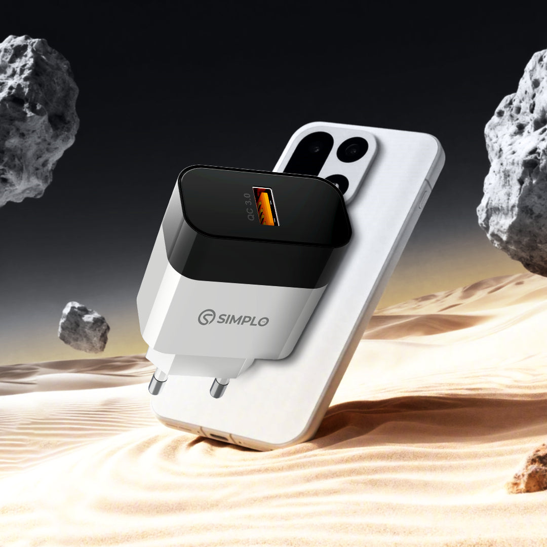 Simplo SMQ-01 22.5W QC 3.0 USB Charger with Type-C Cable