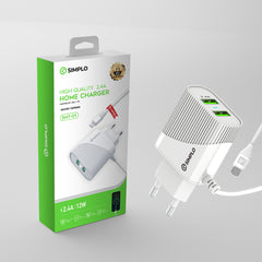 Simplo SMT-01 12W Dual USB Port Home Charger