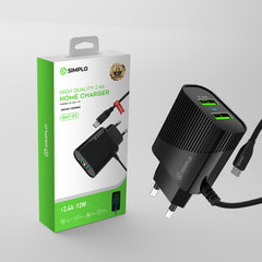 Simplo SMT-01 12W Dual USB Port Home Charger