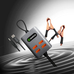 Simplo SOLAR-3 4-Port USB Clip Charger 2.4A